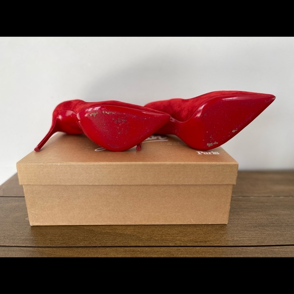 CHRISTIAN LOUBOUTIN PIGALLE FOLLIES 100 SUEDE PUMPS - Picture 2 of 3